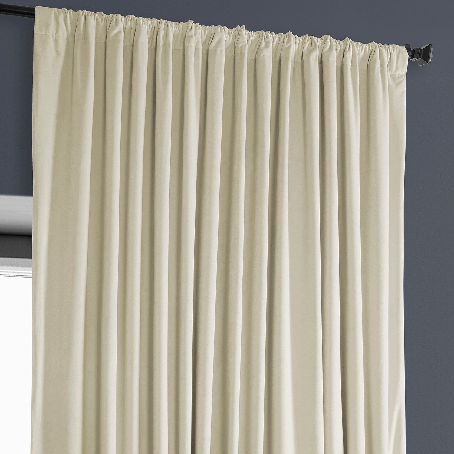 Exclusive Fabrics Extra Wide Heritage Plush Velvet Room Darkening Curtain (1 Panel)