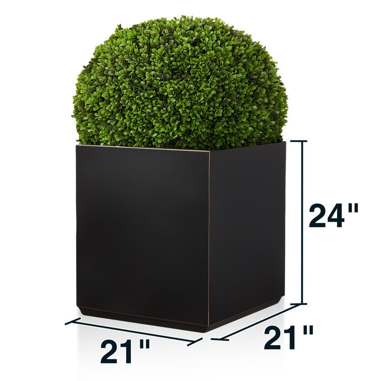 Metallic Heavy Planter for Outdoor Plants Tall and Long Metal Divider Planter Box