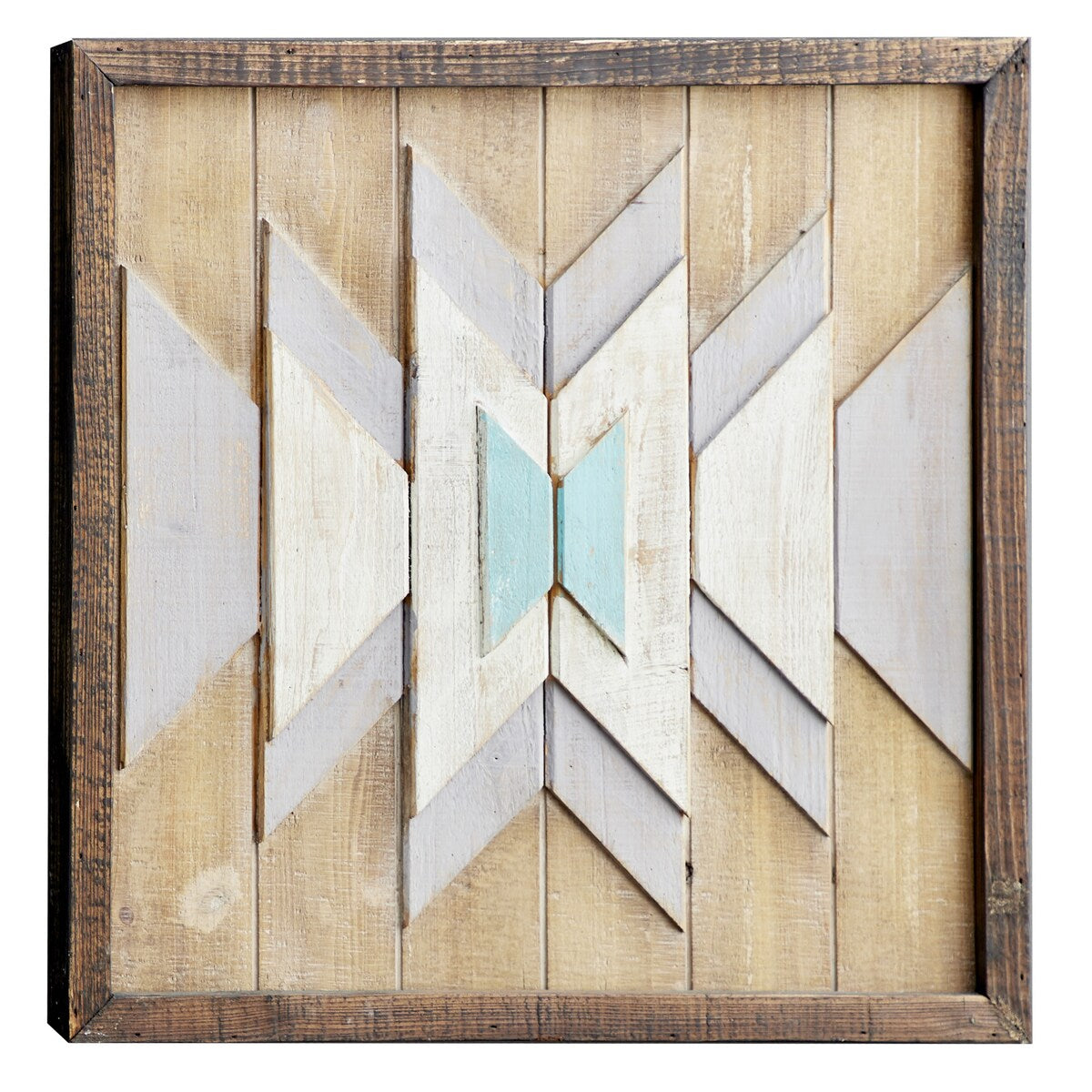 Wood Geometric Handmade Southwestern Home Wall Decor - Brown - Roche River Decor