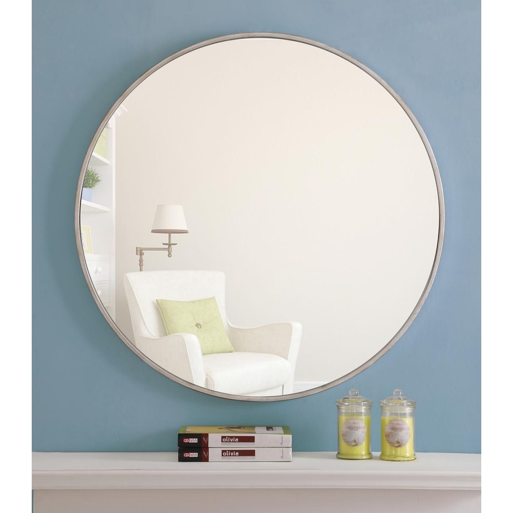 Carson Carrington Labbemala Metal Frame Round Mirror