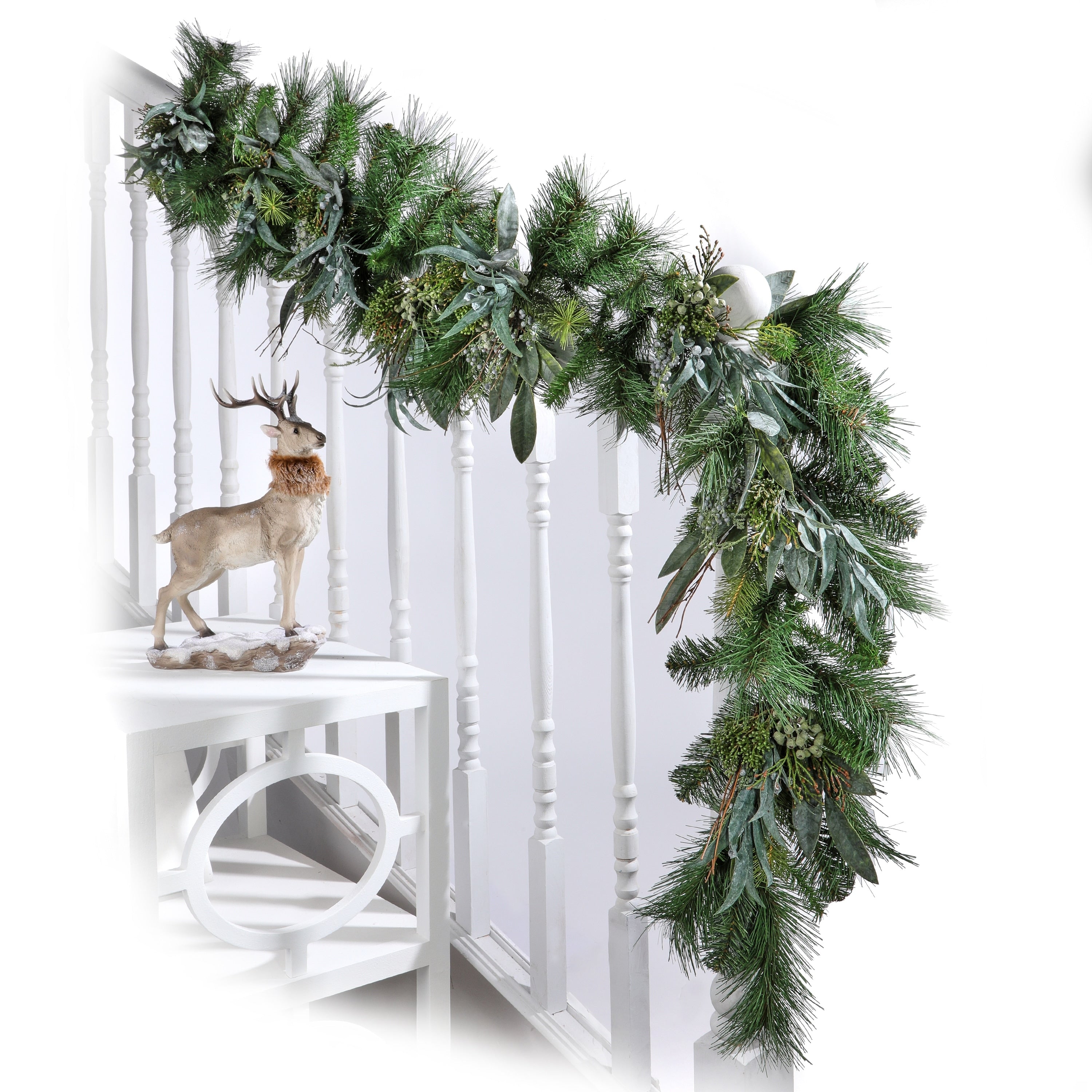 Seeded Eucalyptus, Pine Garland 6' - Green