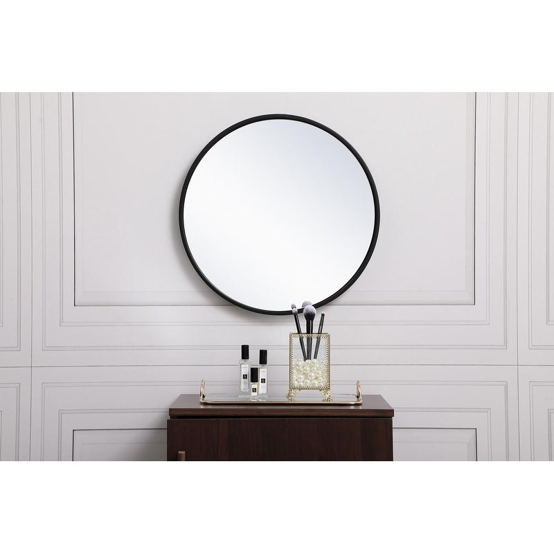 Carson Carrington Labbemala Metal Frame Round Mirror