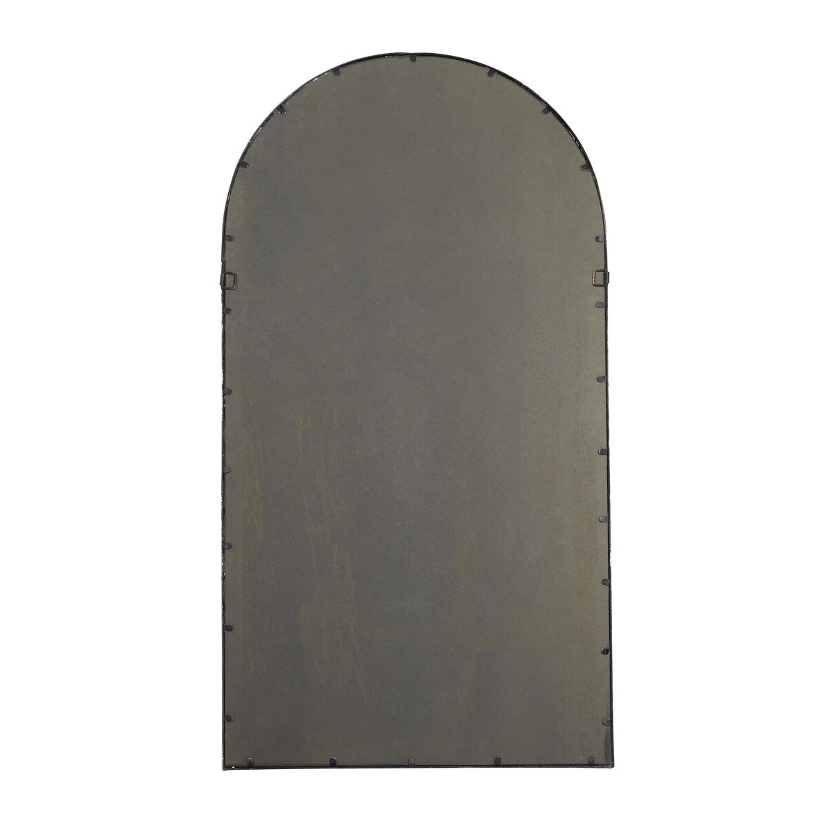 Metal Window Pane Inspired Room Wall Mirror with Arched Top - Brown - Roche River Decor