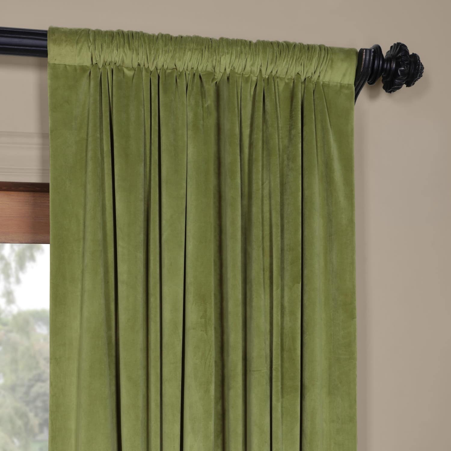 Exclusive Fabrics Signature Velvet Blackout Curtains (1 Panel) - Luxurious Single Drapery for Enhanced Light Blockage