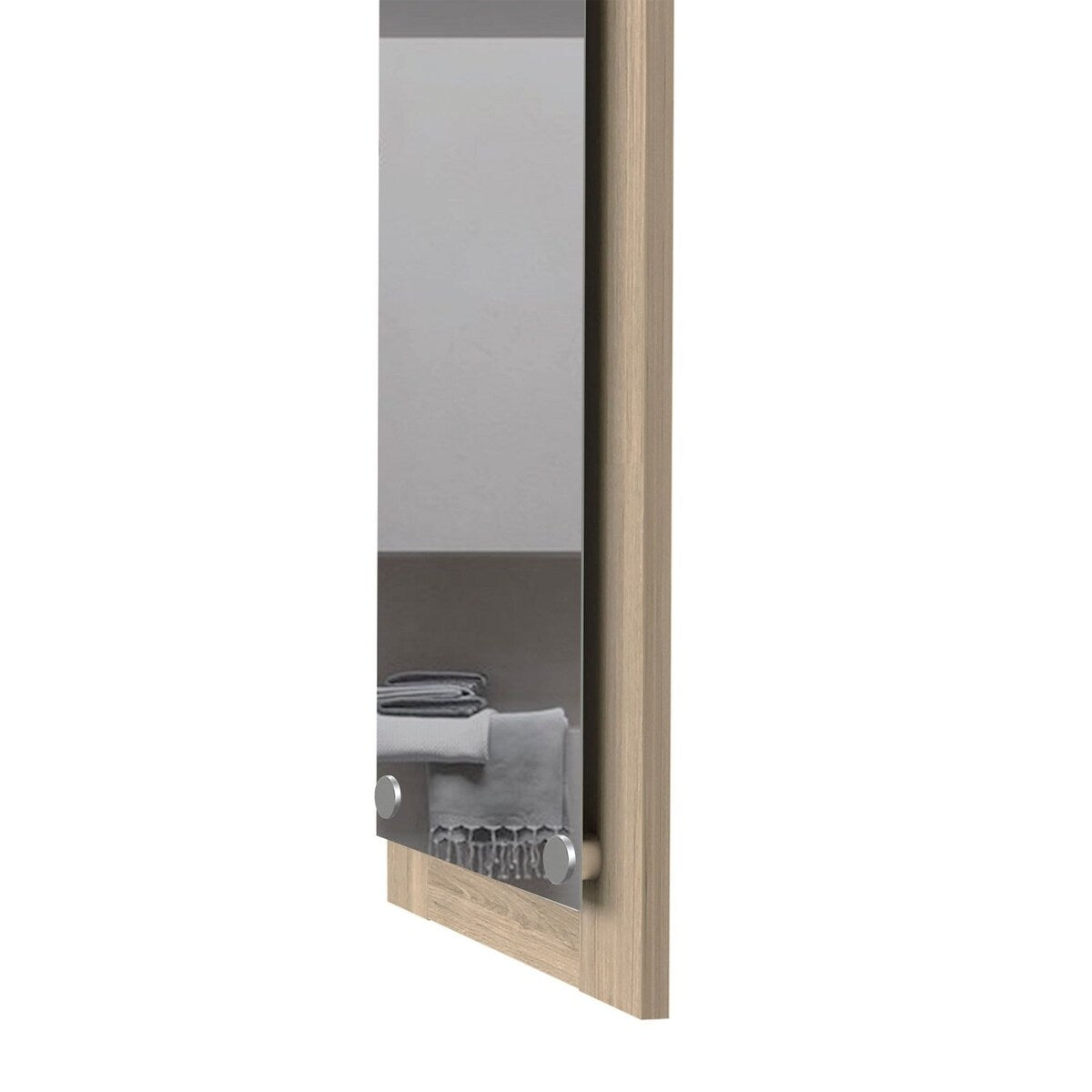 28 in. H x 20 in. W Devoux Vanguard Brown Wood Framed Rectangle Bathroom Mirror