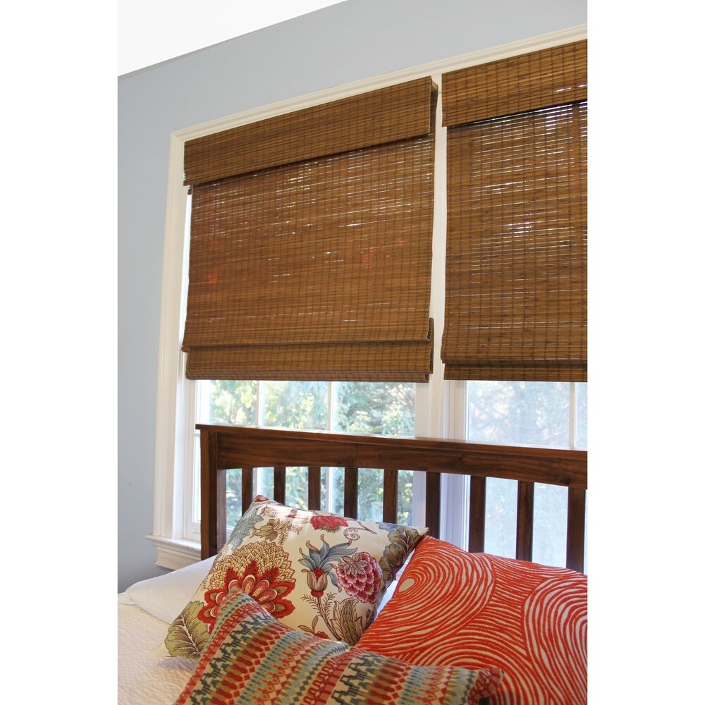 Radiance Cordless Maple Cape Cod Flatweave Bamboo Roman Shade