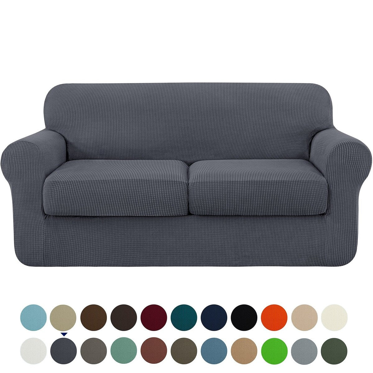 Subrtex Stretch Loveseat Slipcover Cover with 2 Separate Cushion Cover