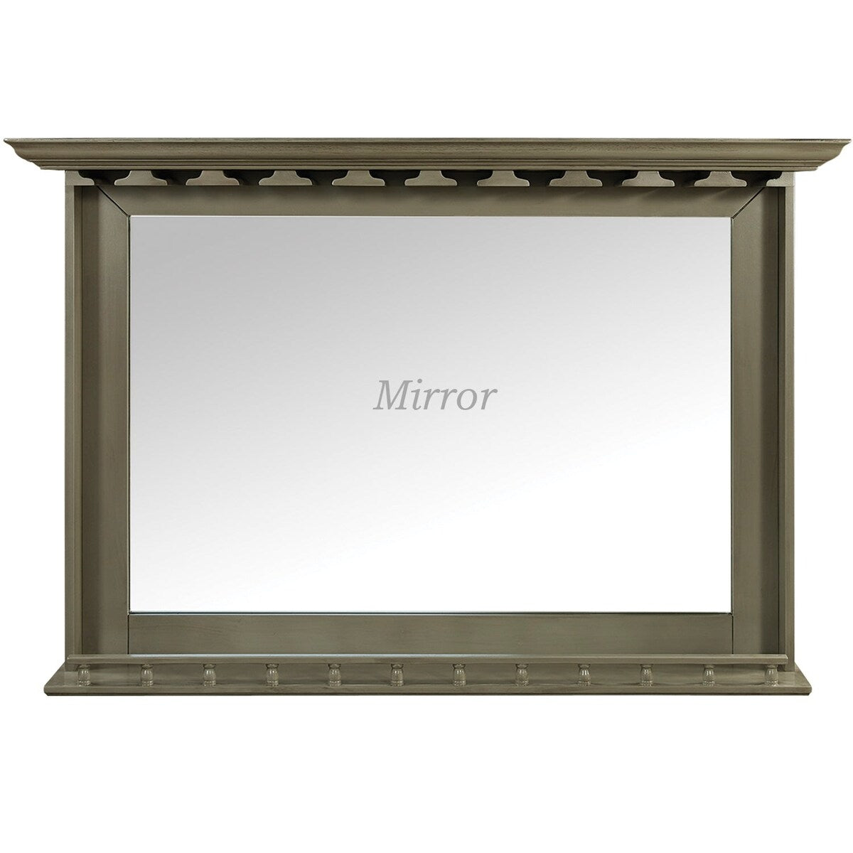 Bar Mirror with Glassware Rack