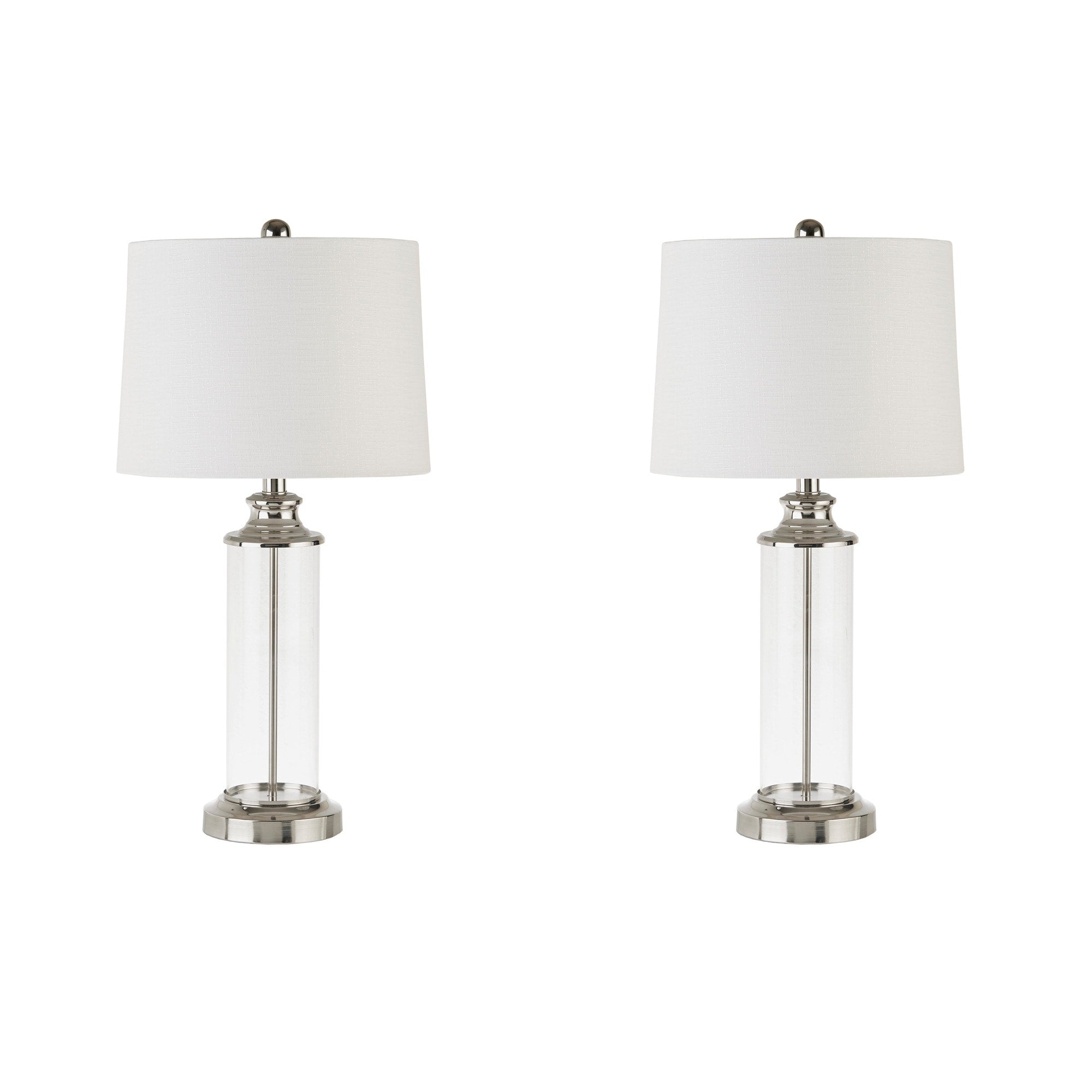 510 Design Clarity Glass Cylinder Table Lamp Set of 2