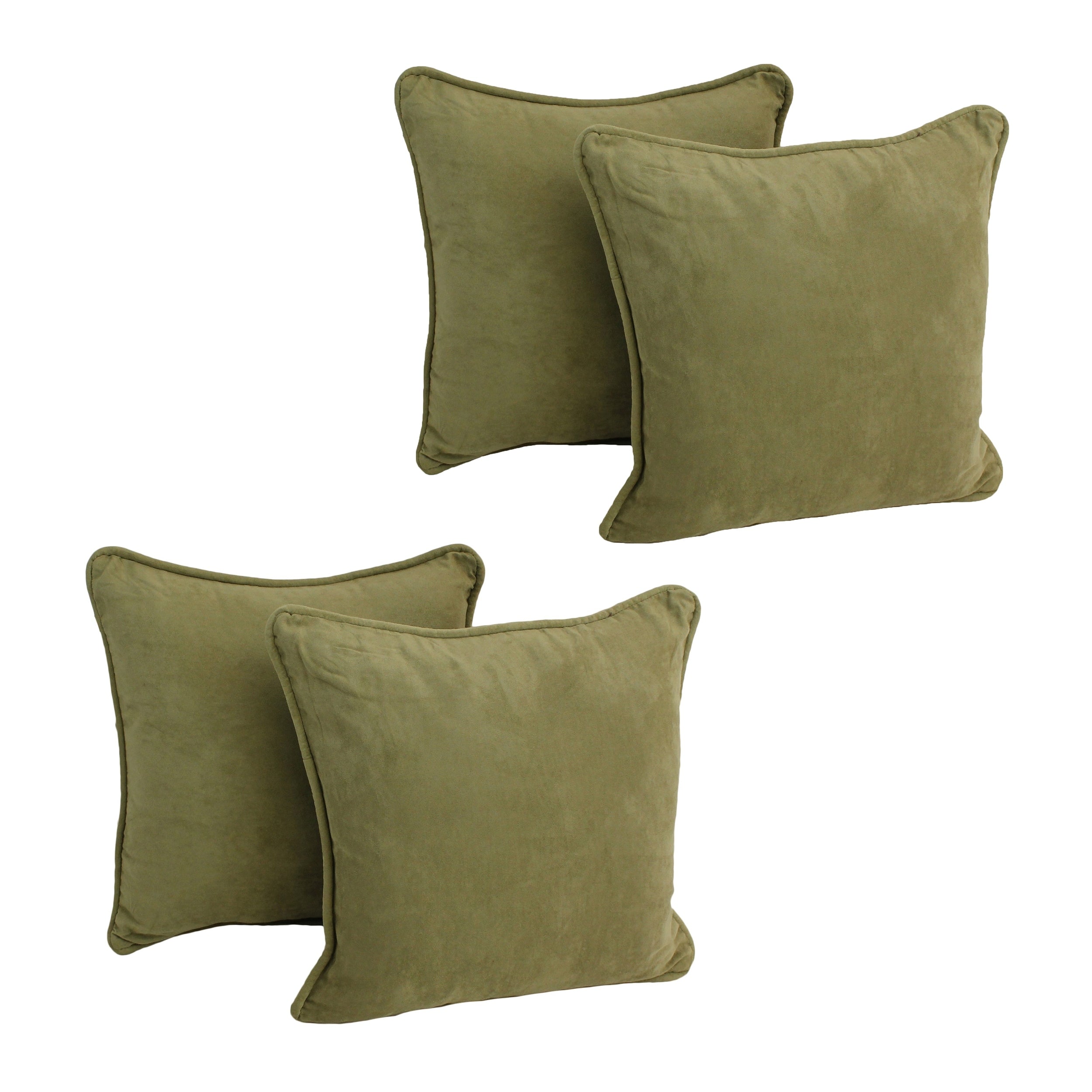 Blazing Needles 18-Inch Microsuede Throw Pillows (Set of 4)