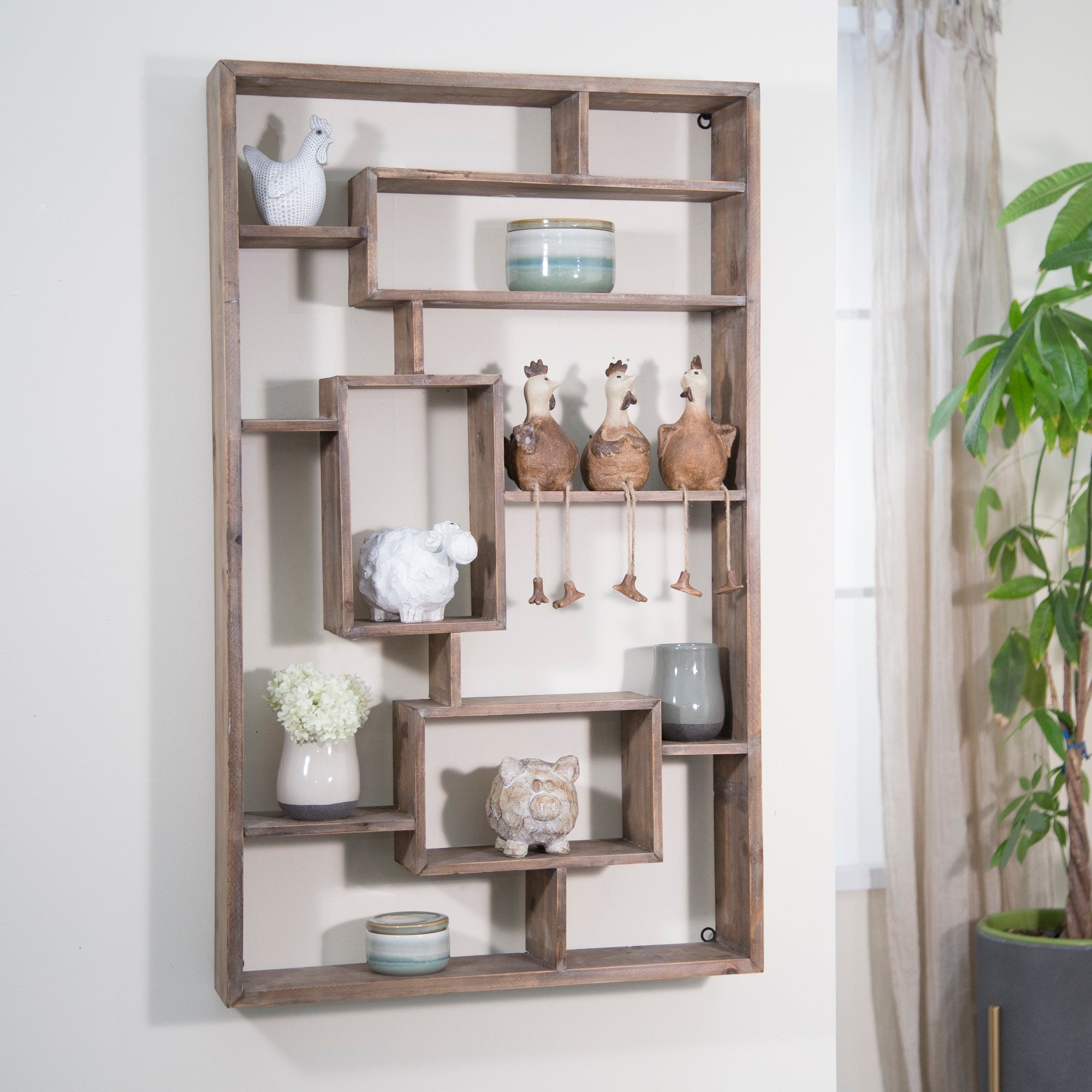 Sagebrook Home Geometric Wall Shelf - 39 x 5 x 24