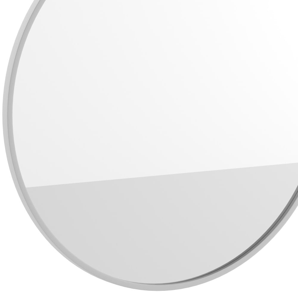 Wall Mount Shatterproof Round Accent Wall Mirror with Metal Frame