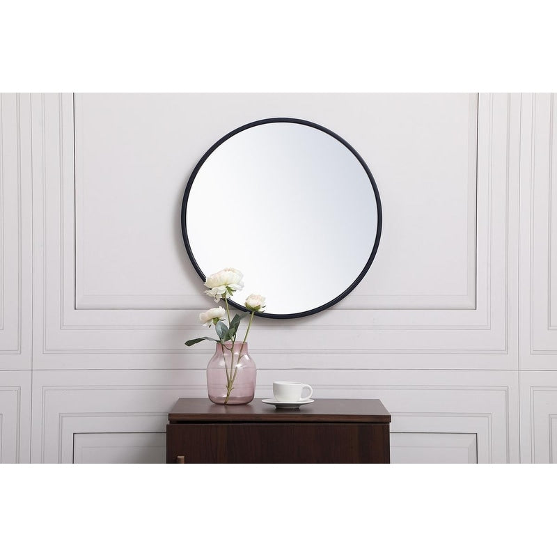 Carson Carrington Labbemala Metal Frame Round Mirror