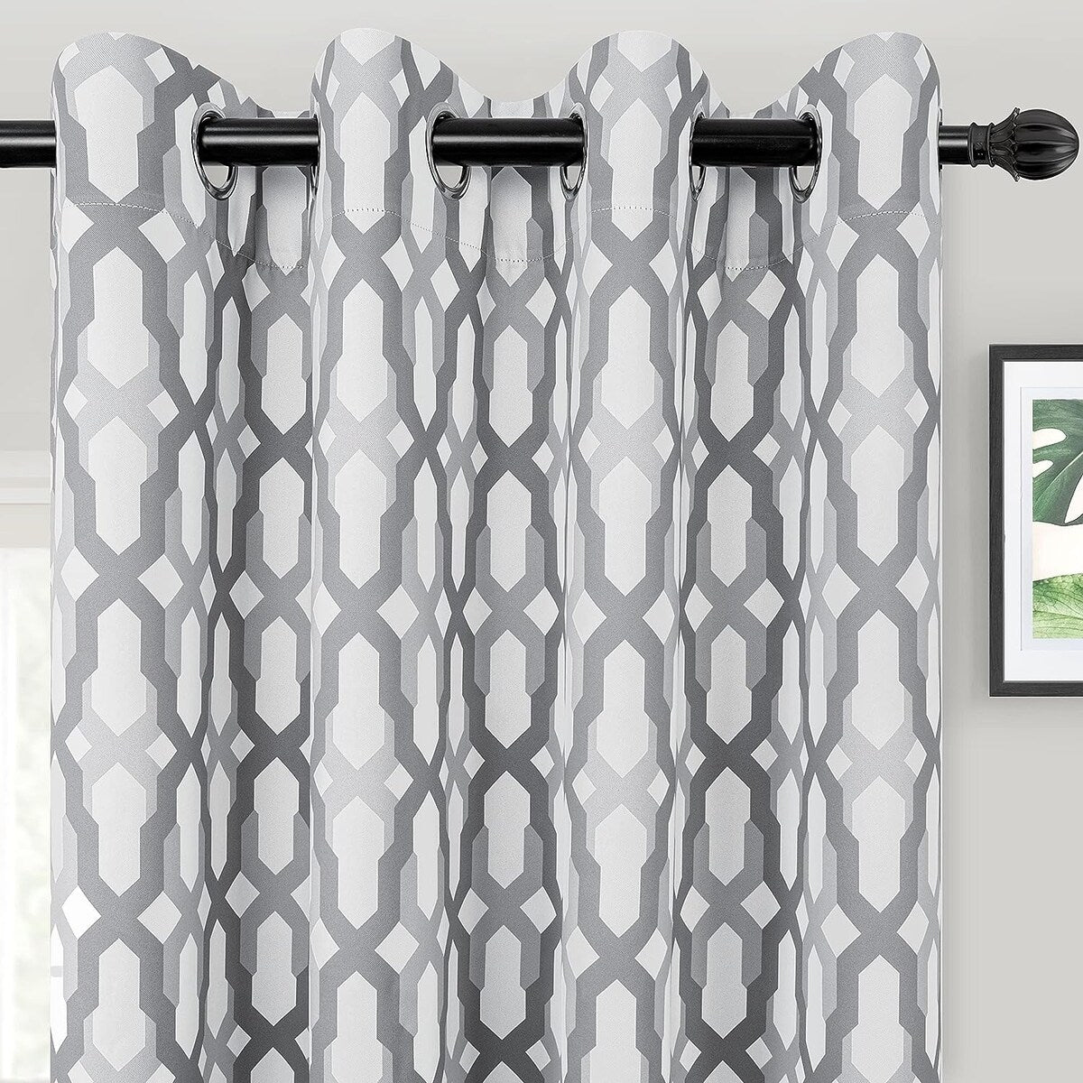 DriftAway Mason/Geo Thermal Insulated Blackout Grommet Window Curtain Panel