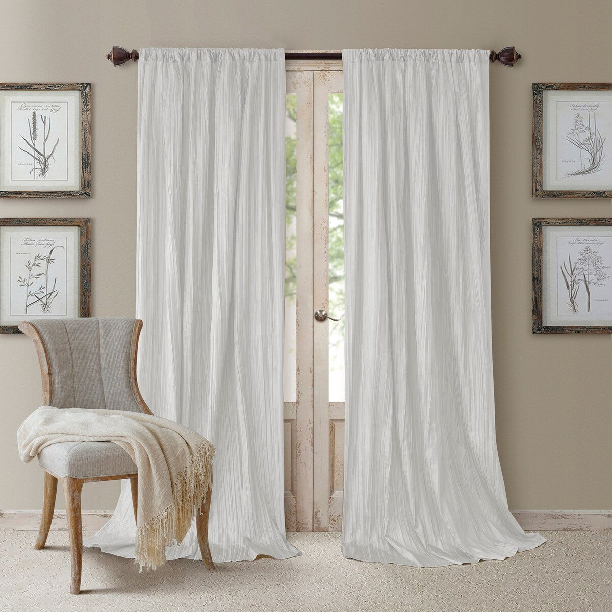 Elrene Athena Rod Pocket Curtain Panel Set of 3