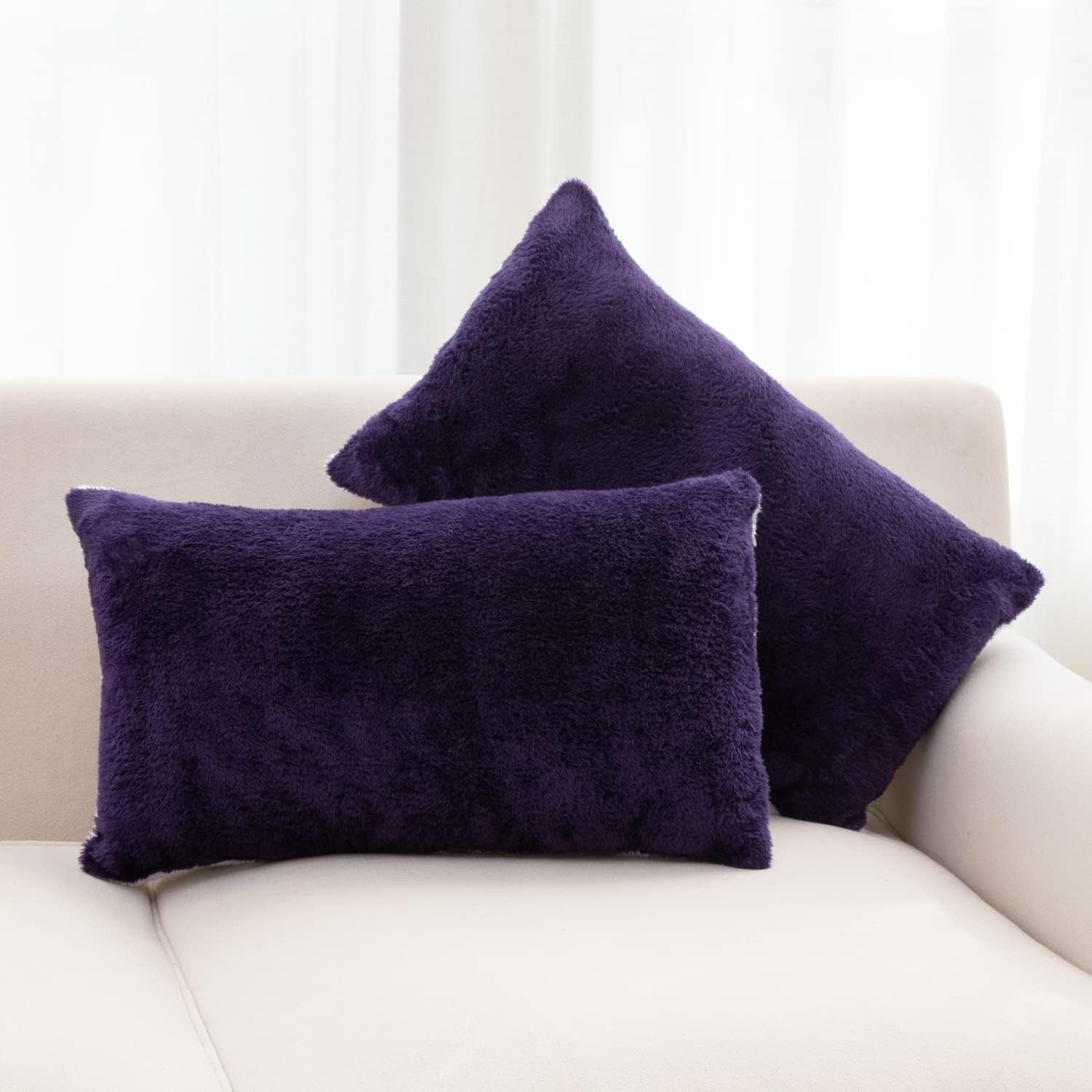 Cheer Collection Set of 2 Ultra Soft and Fluffy Throw Pillow