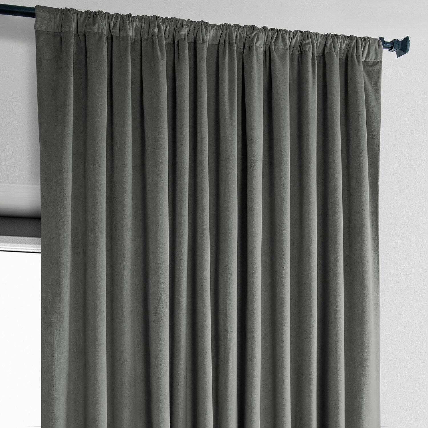 Exclusive Fabrics Extra Wide Heritage Plush Velvet Room Darkening Curtain (1 Panel)