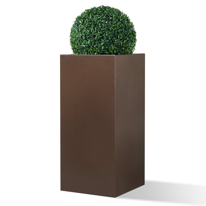 Metallic Heavy Planter for Outdoor Plants Tall and Long Metal Divider Planter Box