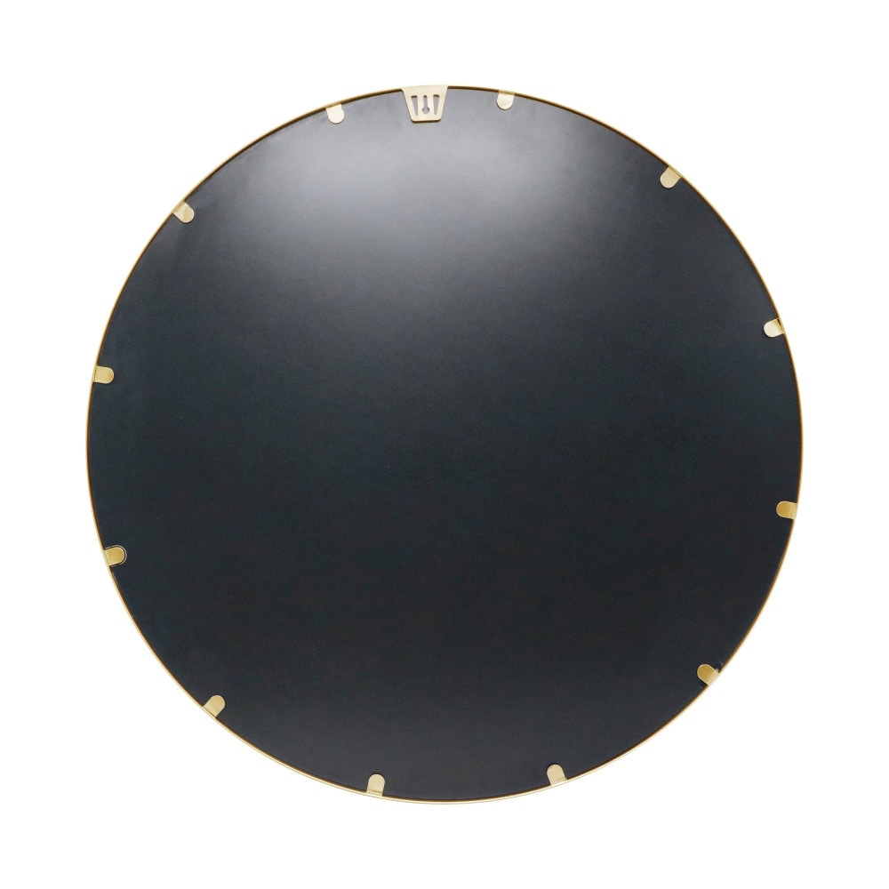 Wall Mount Shatterproof Round Accent Wall Mirror with Metal Frame