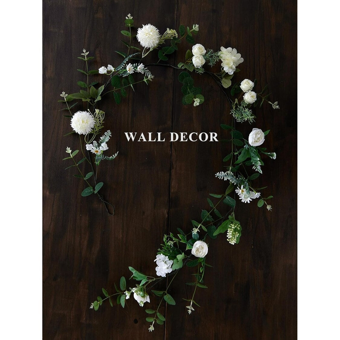 5.9Ft Eucalyptus Garland, Artificial Fake Flower Greenery Garland