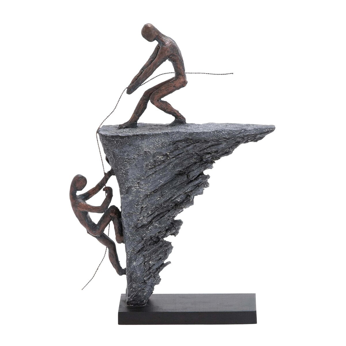 Polystone People Climbing Decorative Sculpture - Gray - Roche River Decor