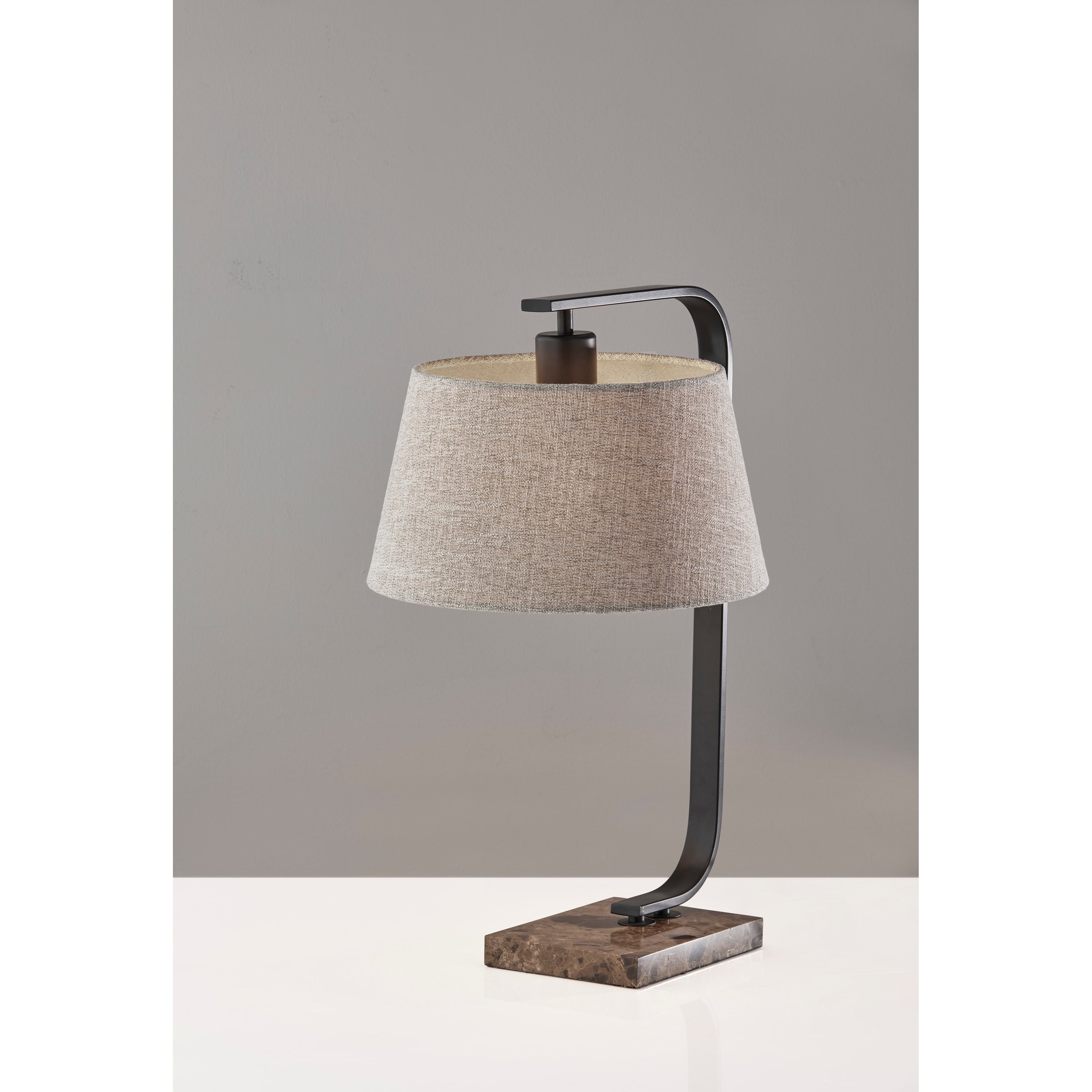 Adesso Bernard Matte Black Table Lamp