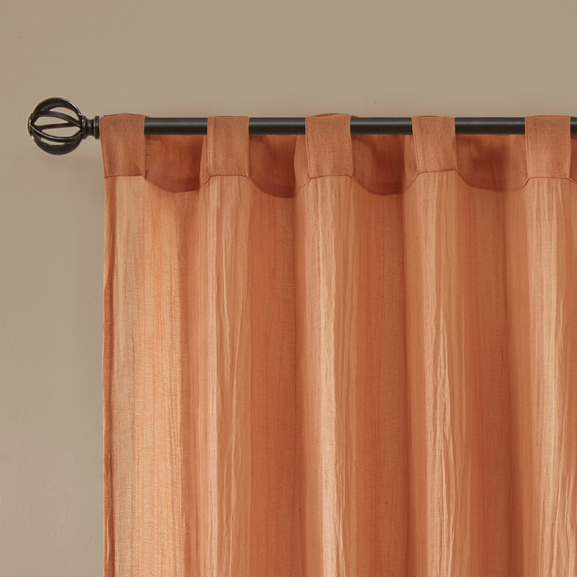 Madison Park Kaylee Solid Crushed Sheer Window Curtain Pair