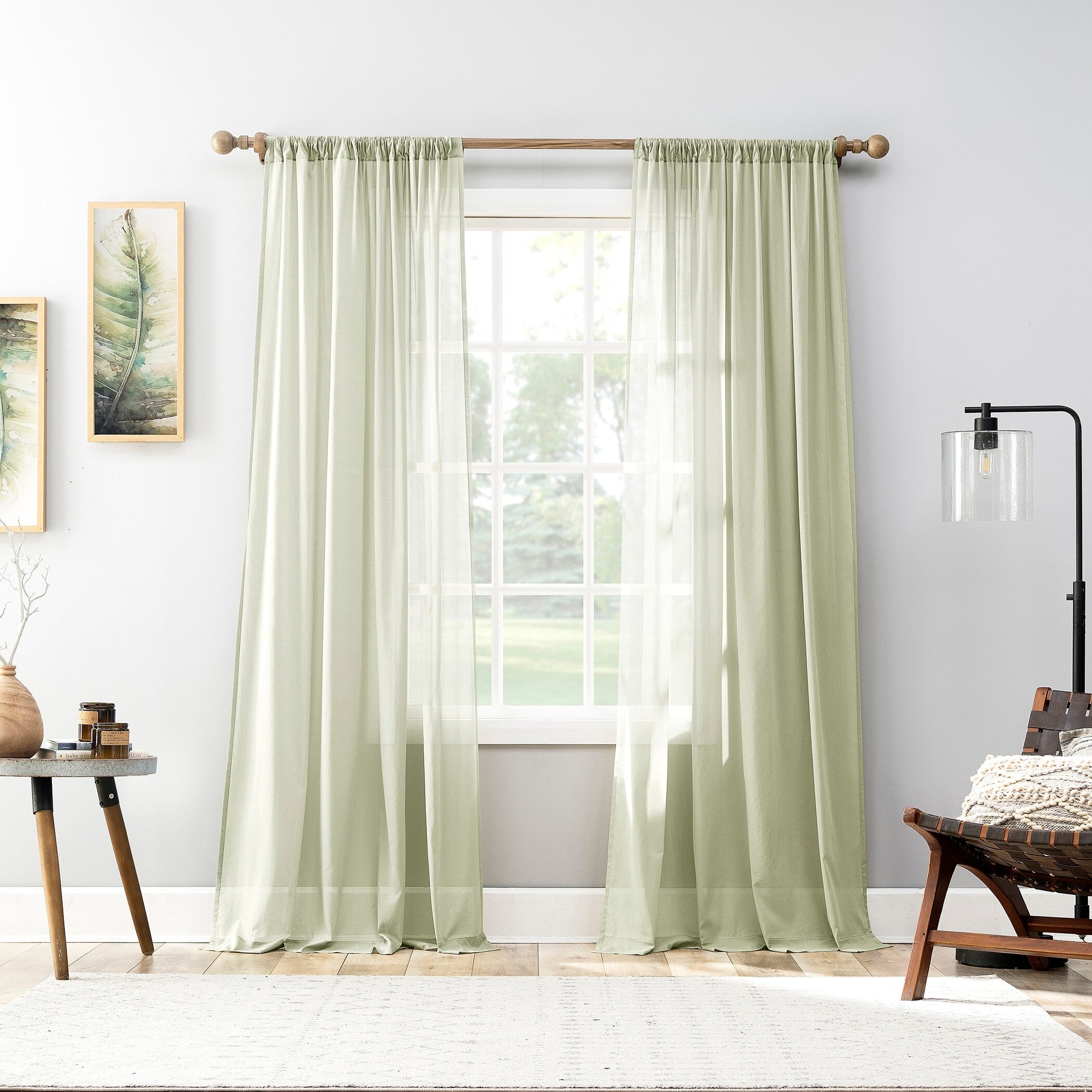 Archaeo Cotton Sheer Curtain, Single Panel