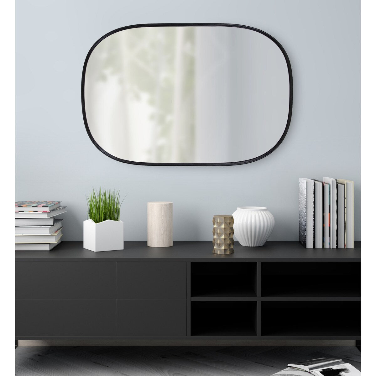 Kate and Laurel Caskill Capsule Framed Wall Mirror