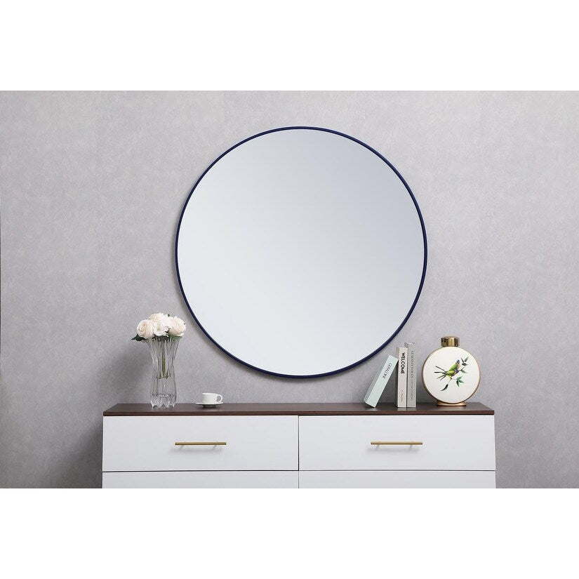 Carson Carrington Labbemala Metal Frame Round Mirror