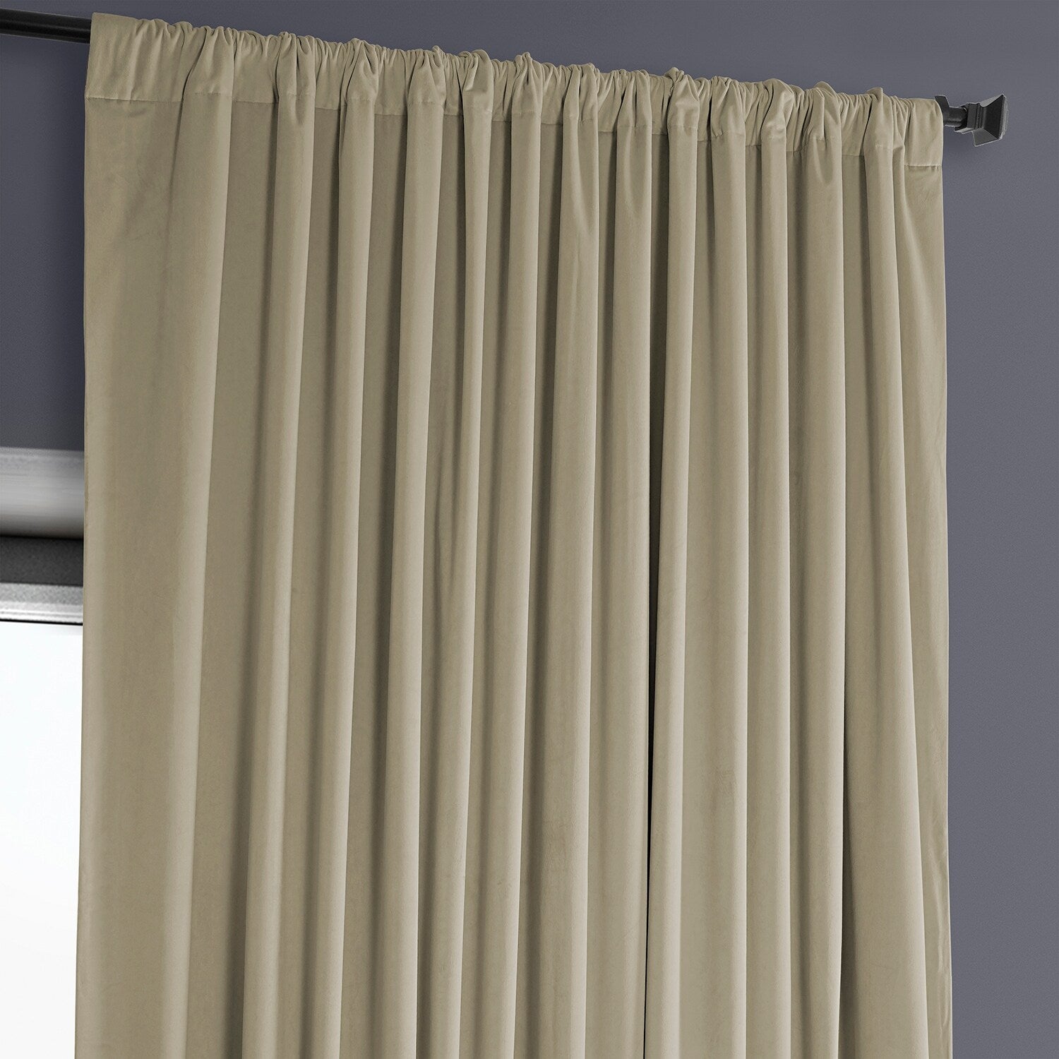 Exclusive Fabrics Extra Wide Heritage Plush Velvet Room Darkening Curtain (1 Panel)