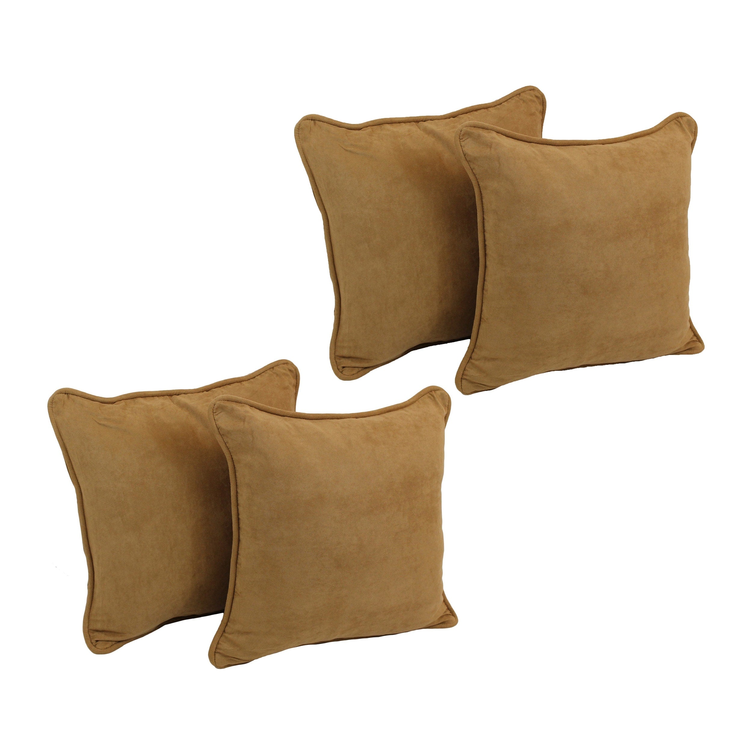 Blazing Needles 18-Inch Microsuede Throw Pillows (Set of 4)