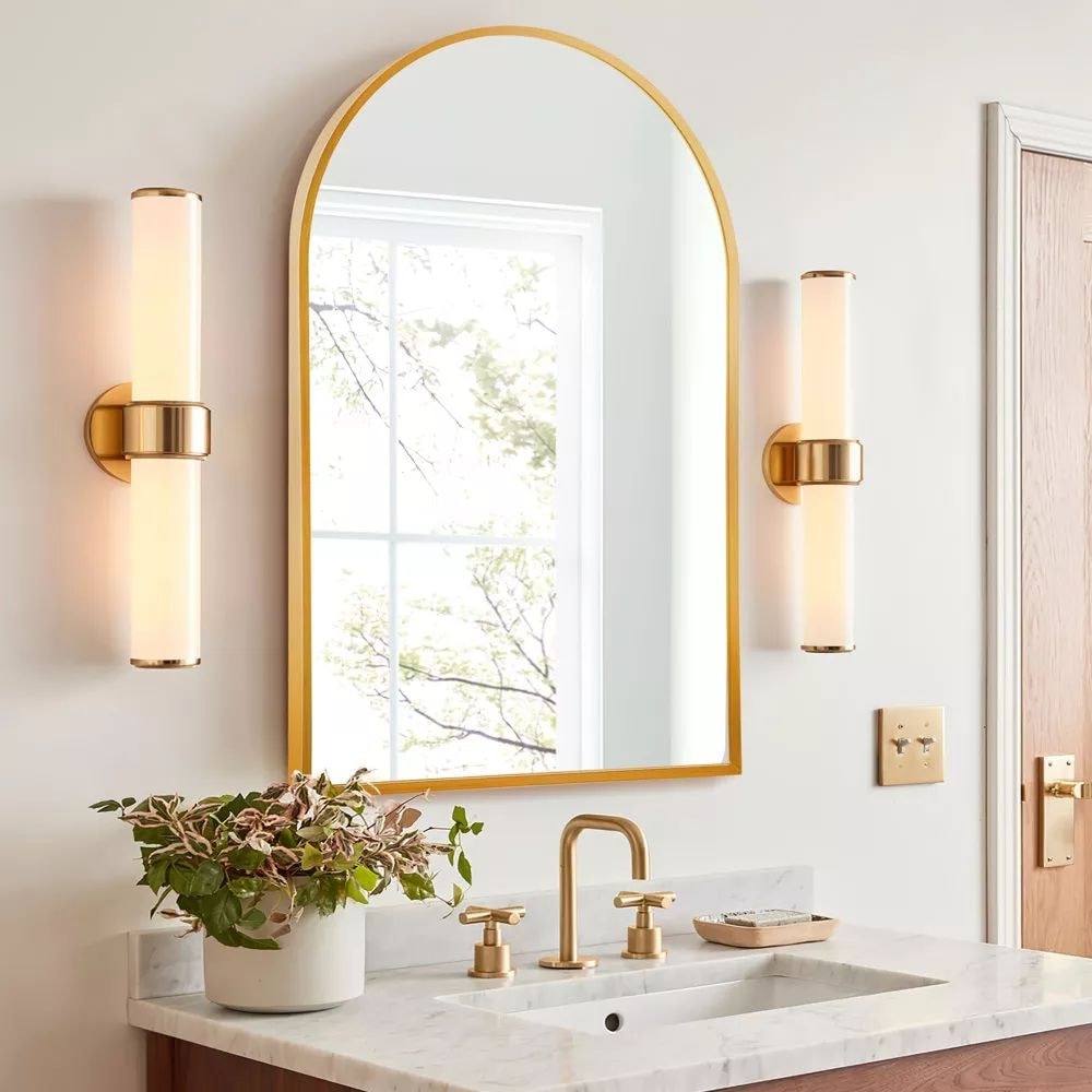 Modern Arch Bathroom Wall Mounted Vanity Mirror - 24x36