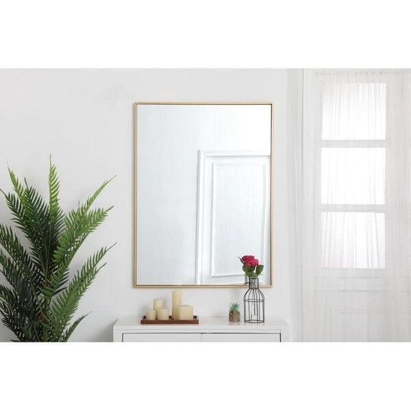 Carson Carrington Salsnas Metal Frame Rectangular Mirror