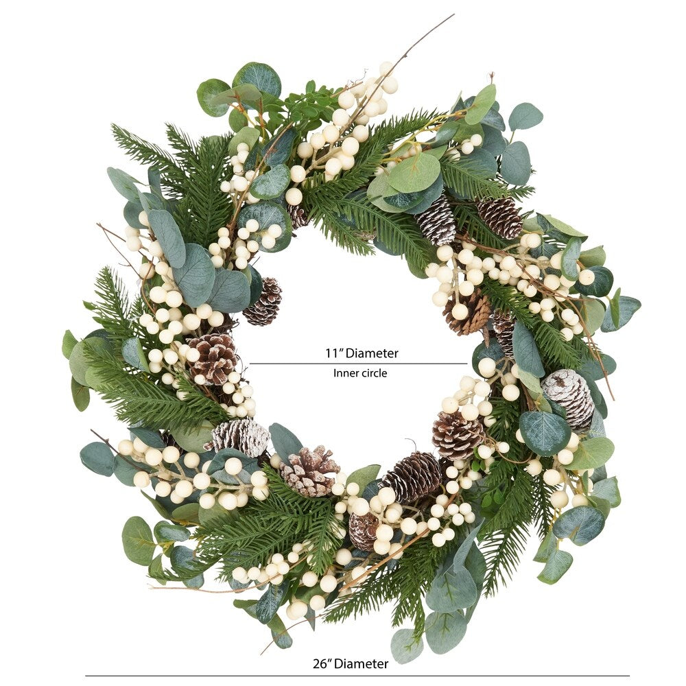 Spring Wreath With Eucalyptus And Pinecones