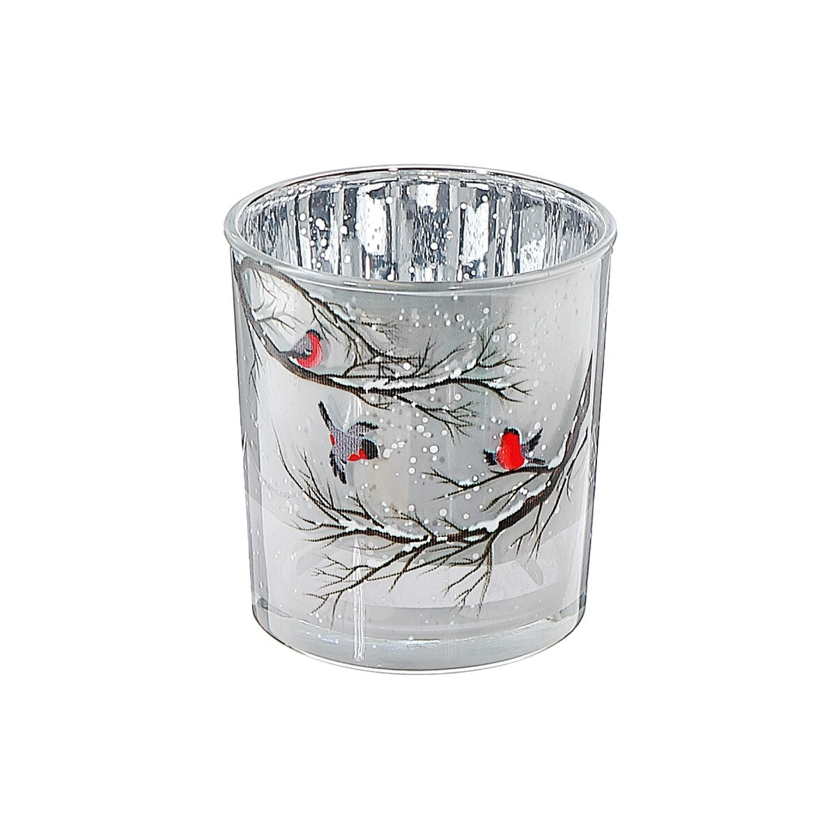 Glass Candle Holder Bird Small - Set of 2 - Multi