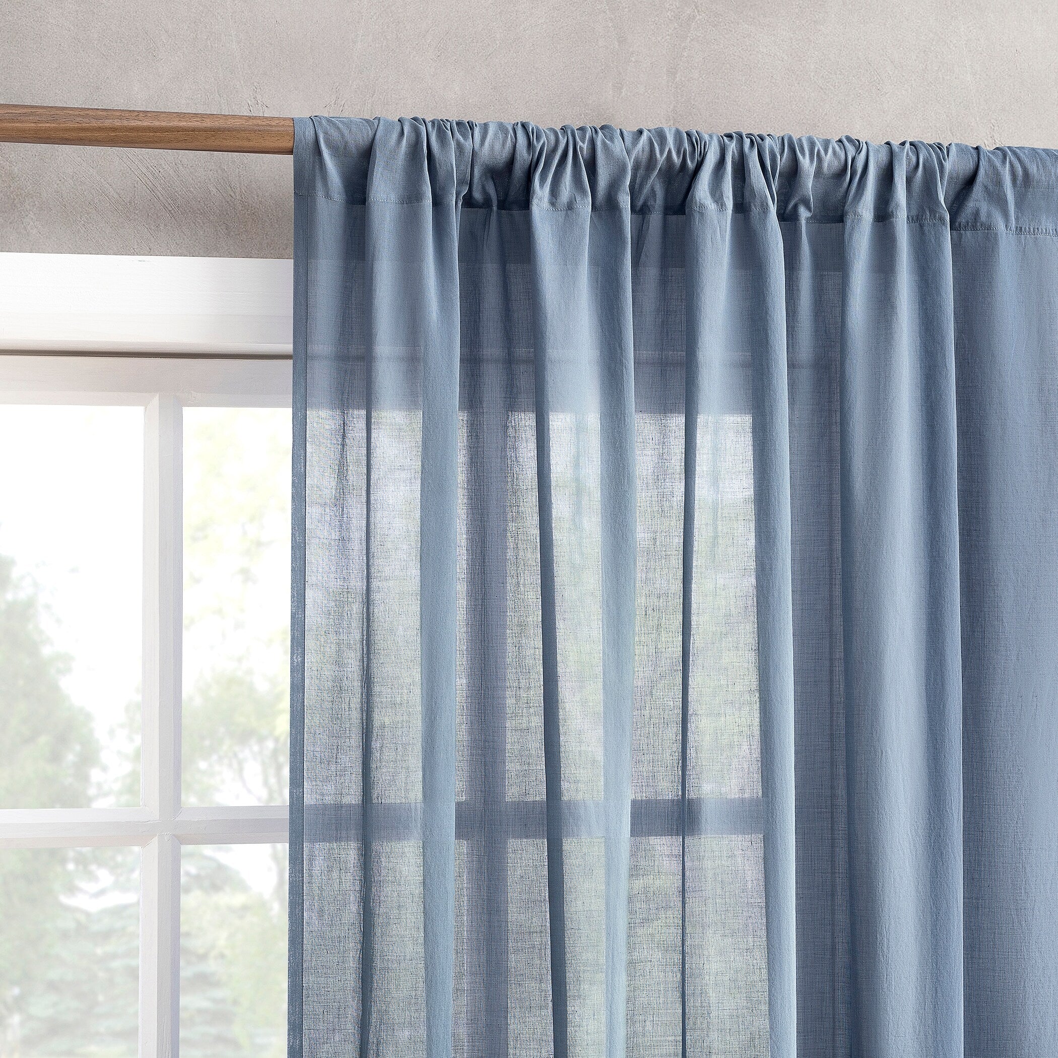 Archaeo Cotton Sheer Curtain, Single Panel