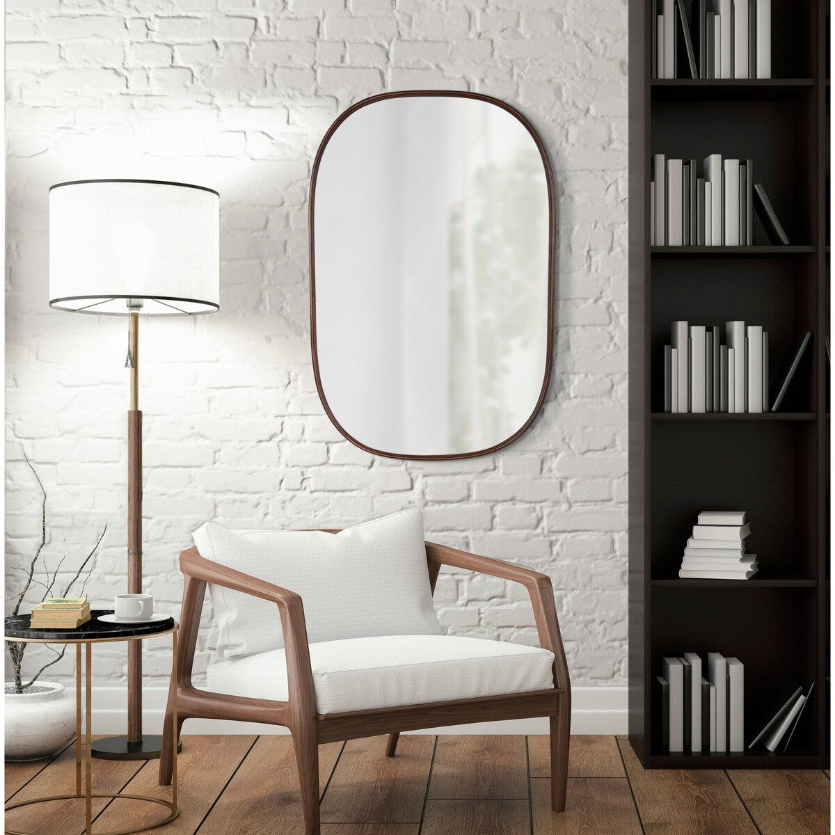 Kate and Laurel Caskill Capsule Framed Wall Mirror