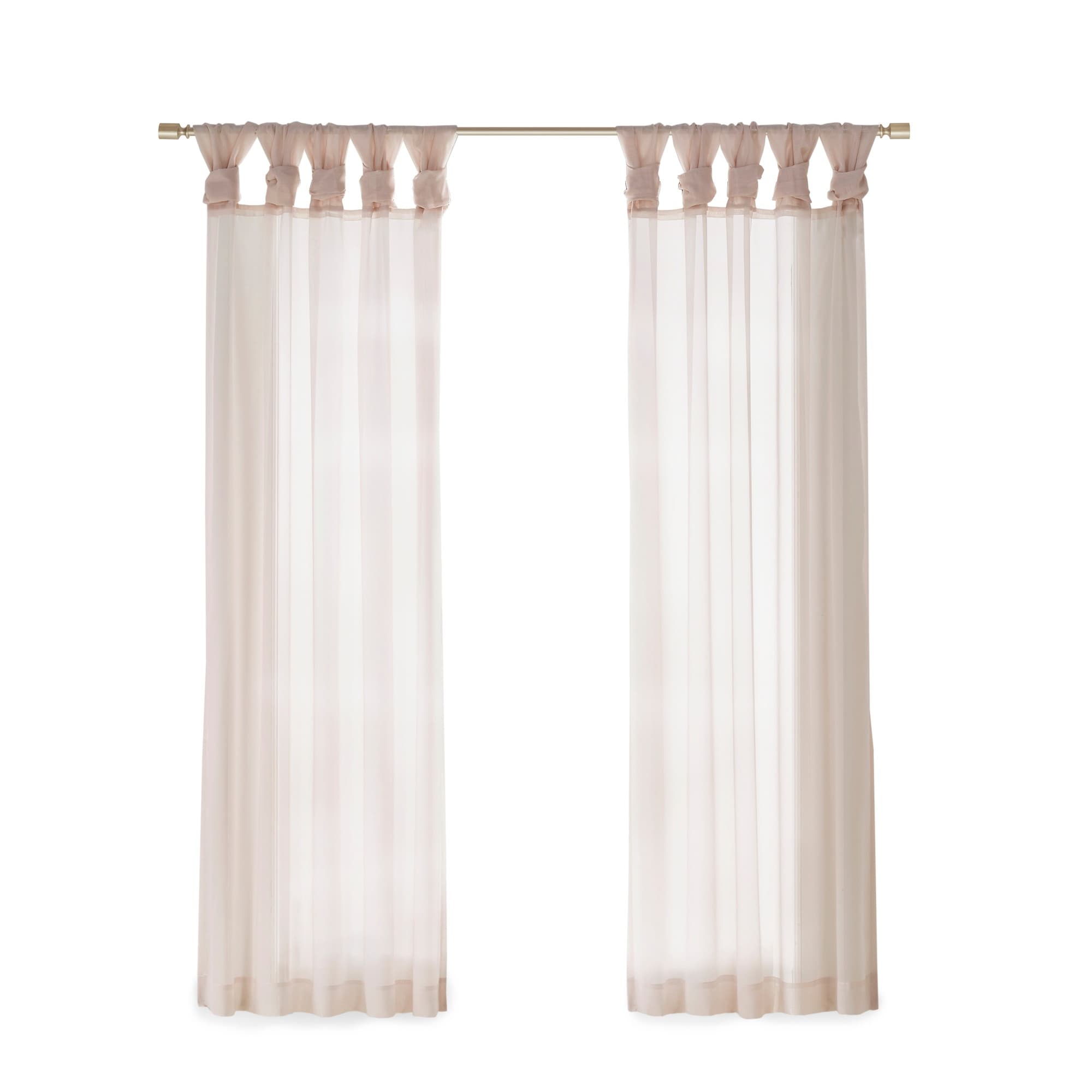 Madison Park Elowen Twisted Tab Voile Sheer Window Curtain Pair