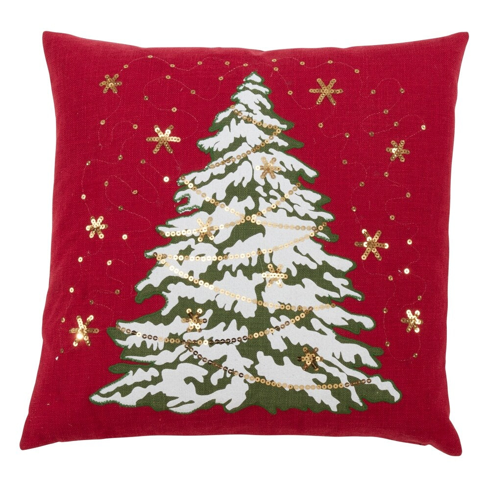 Christmas Tree Throw Pillow With LED Lights