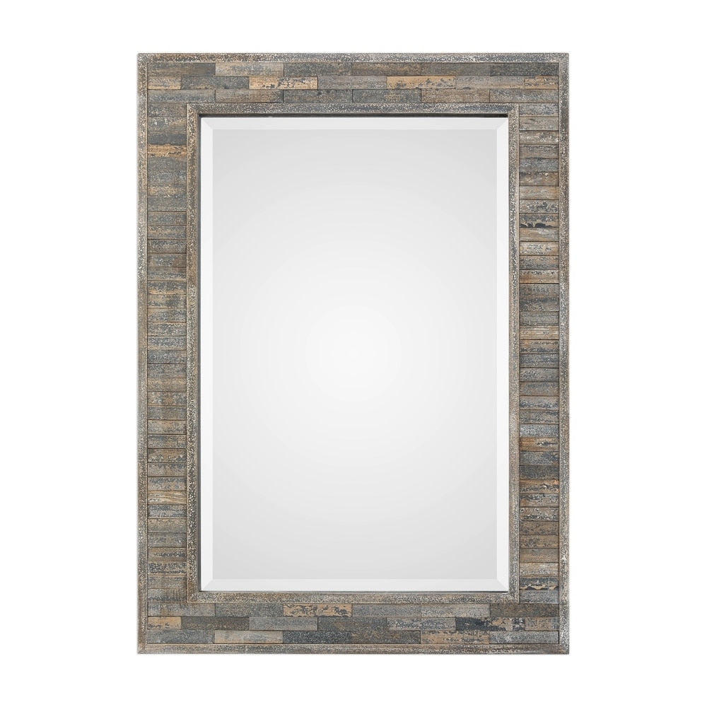 Carbon Loft Charcoal Blue Rectangular Mirror