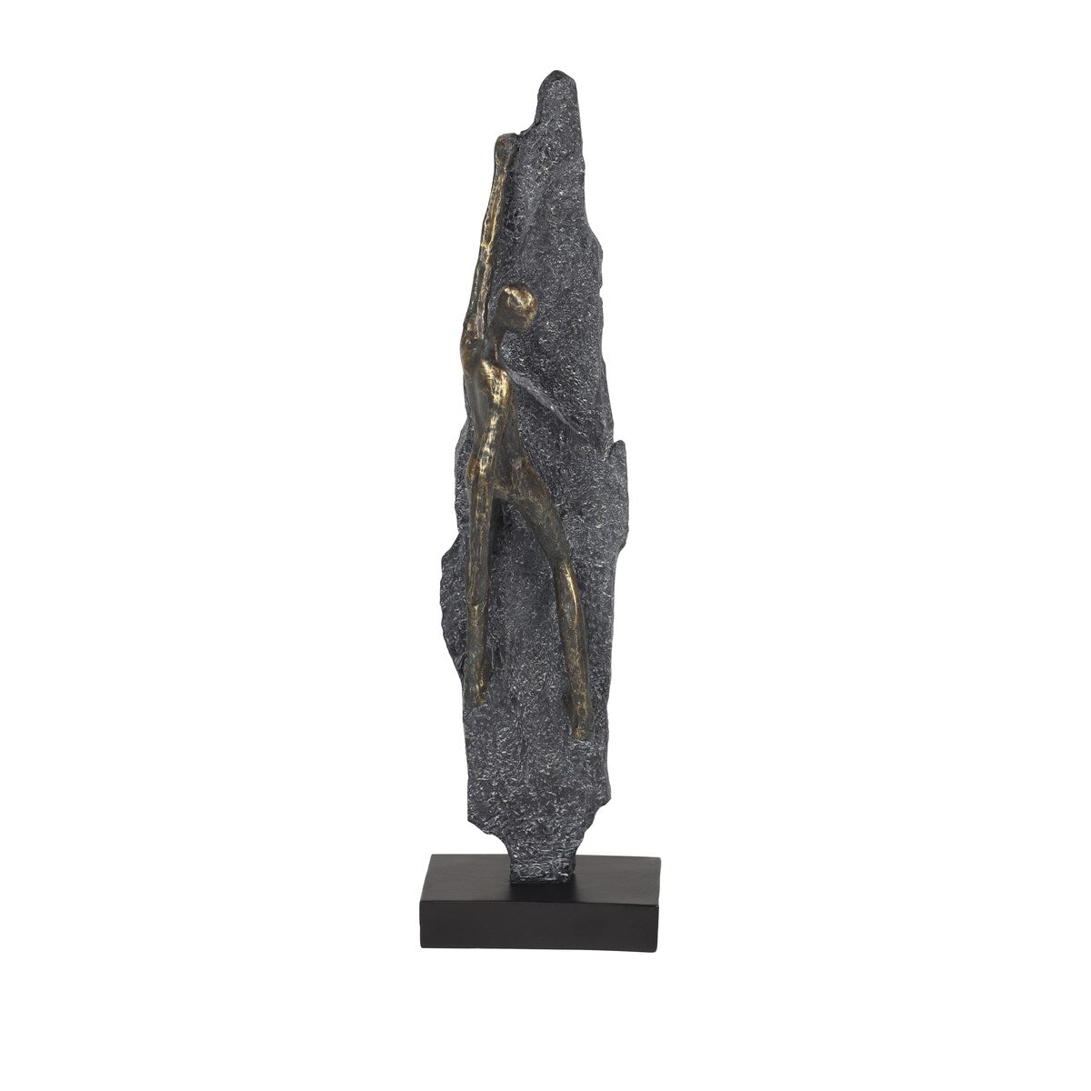 Polystone People Climbing Decorative Sculpture - Bronze - Roche River Decor