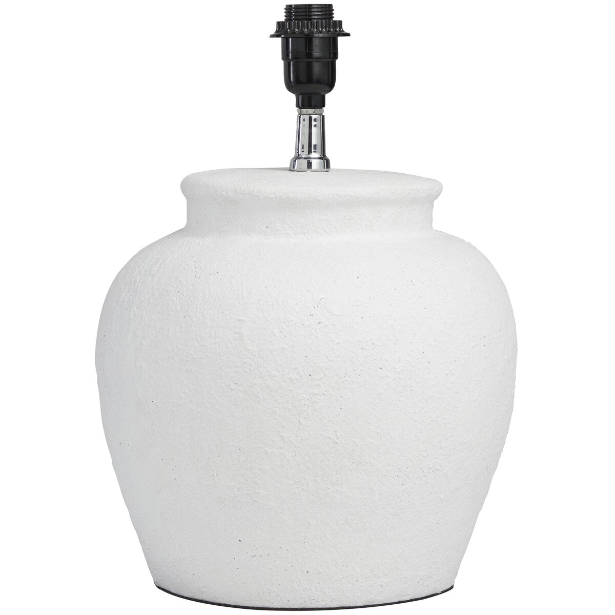 Cement Stone Pot Inspired Room Table Lamp with Textured Exterior - White - Roche River Decor