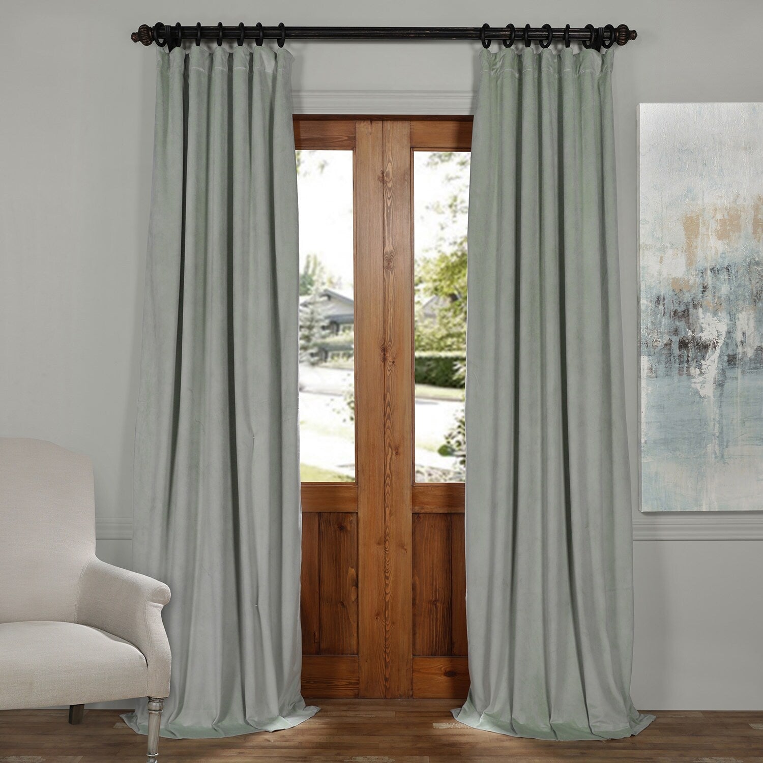 Exclusive Fabrics Signature Velvet Blackout Curtains (1 Panel) - Luxurious Single Drapery for Enhanced Light Blockage