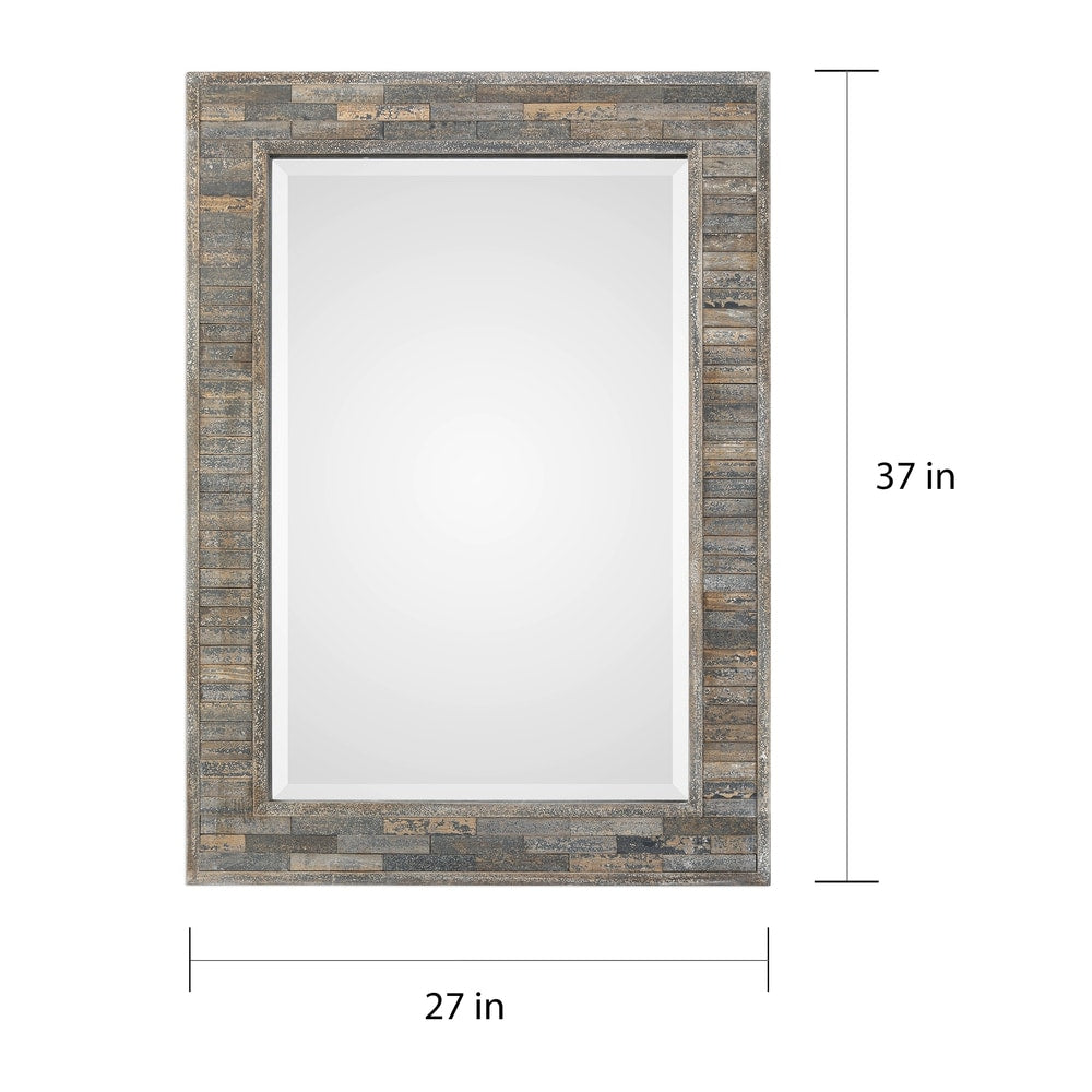 Carbon Loft Charcoal Blue Rectangular Mirror