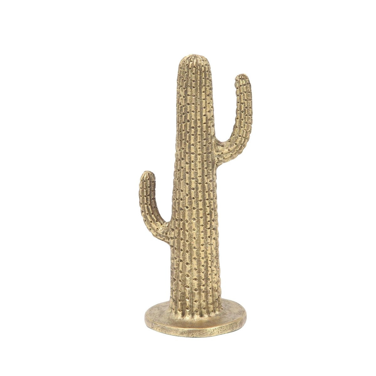 Polystone Cactus Decorative Sculpture - Set of 2 Gold - Roche River Decor