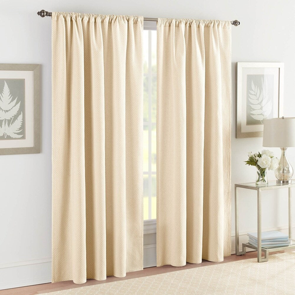 Realeza Sunset European Matelasse Curtain Panel Pair