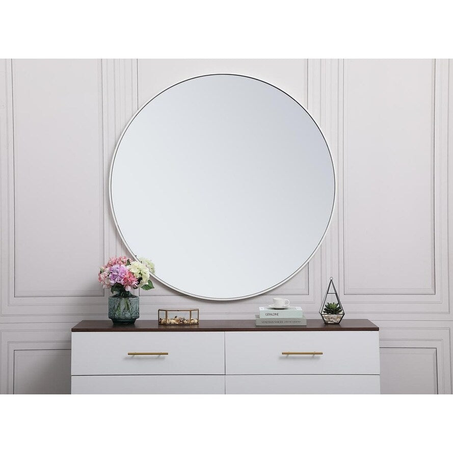 Carson Carrington Labbemala Metal Frame Round Mirror