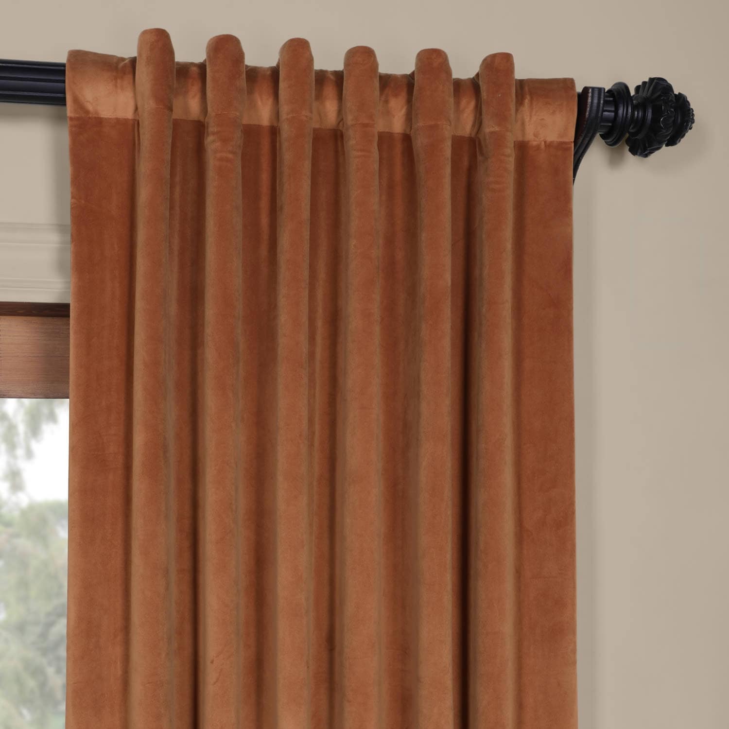 Exclusive Fabrics Signature Velvet Blackout Curtains (1 Panel) - Luxurious Single Drapery for Enhanced Light Blockage