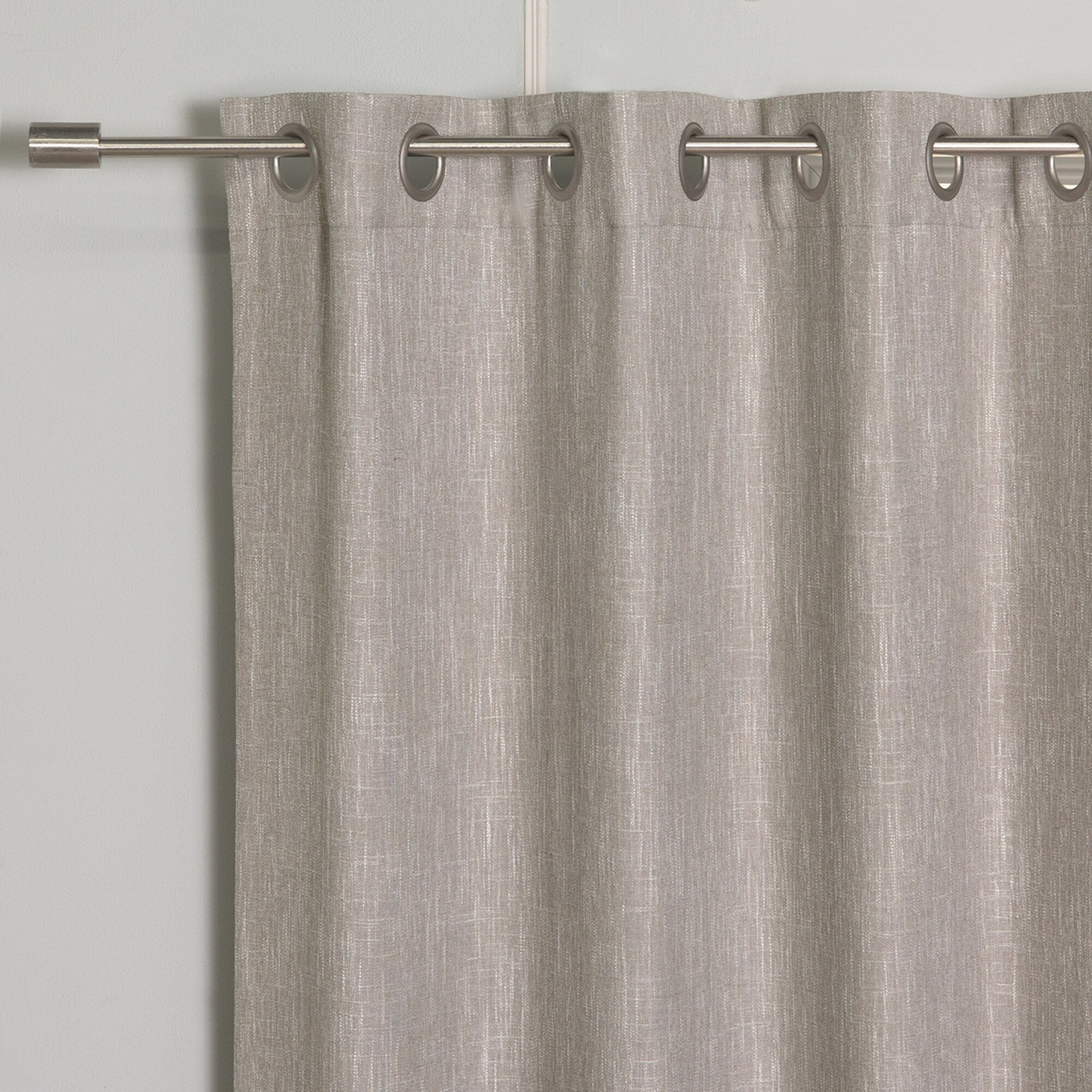 Aurora Home Heathered Linen Grommet Blackout Curtains